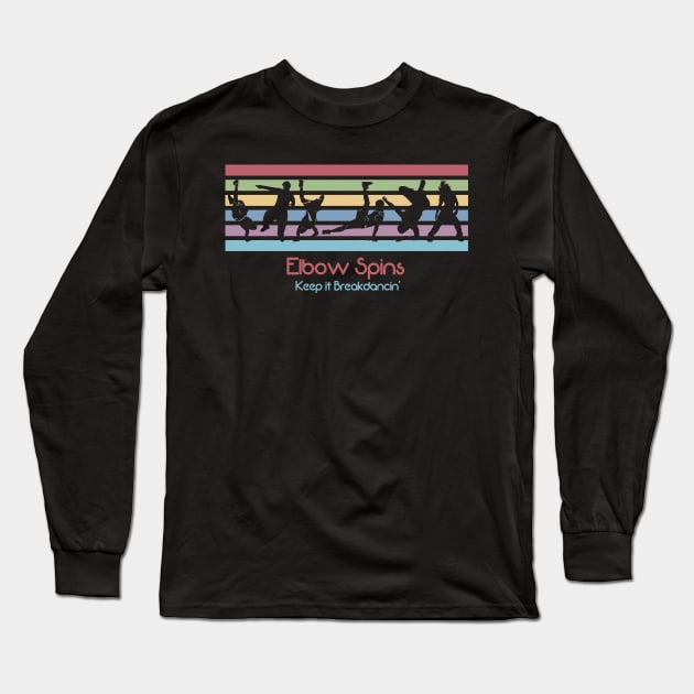 Best 80s Breakdancing - Elbow Spins Long Sleeve T-Shirt by Contentarama